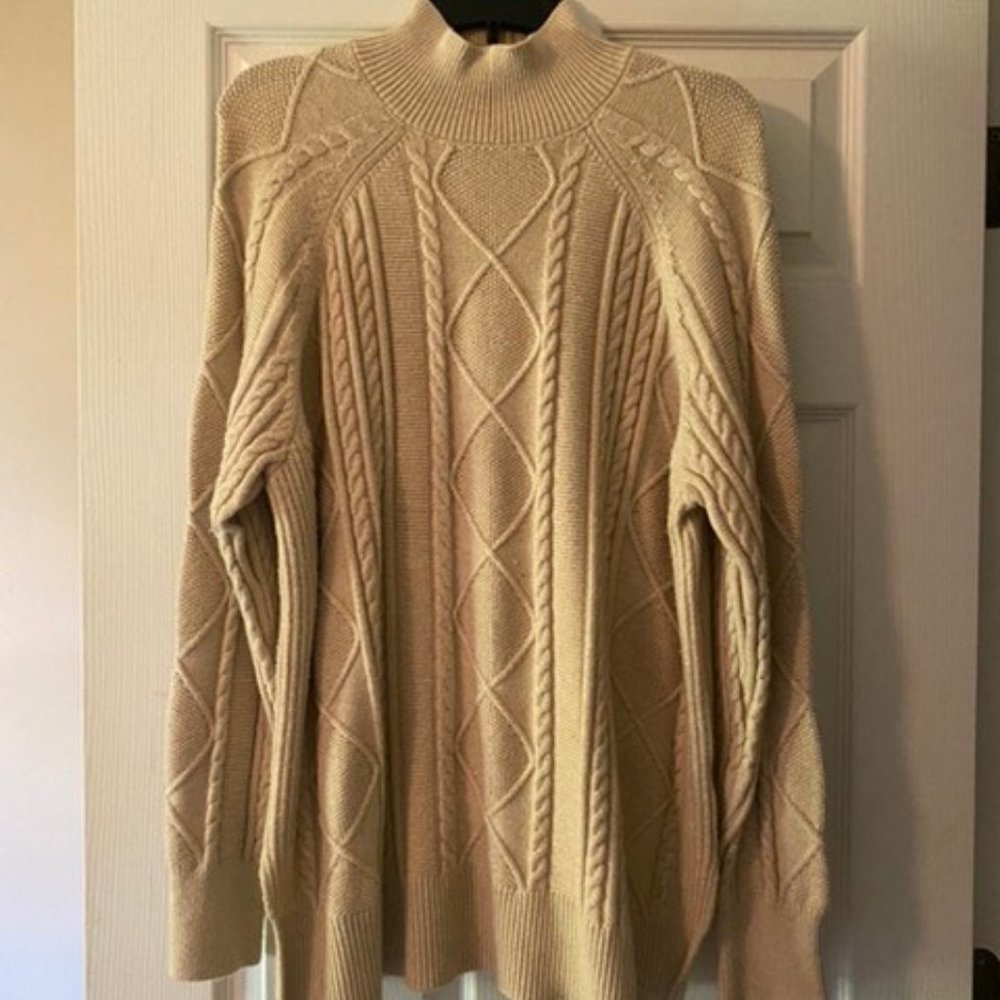 Philosophy Cable Knit Turtleneck Sweater